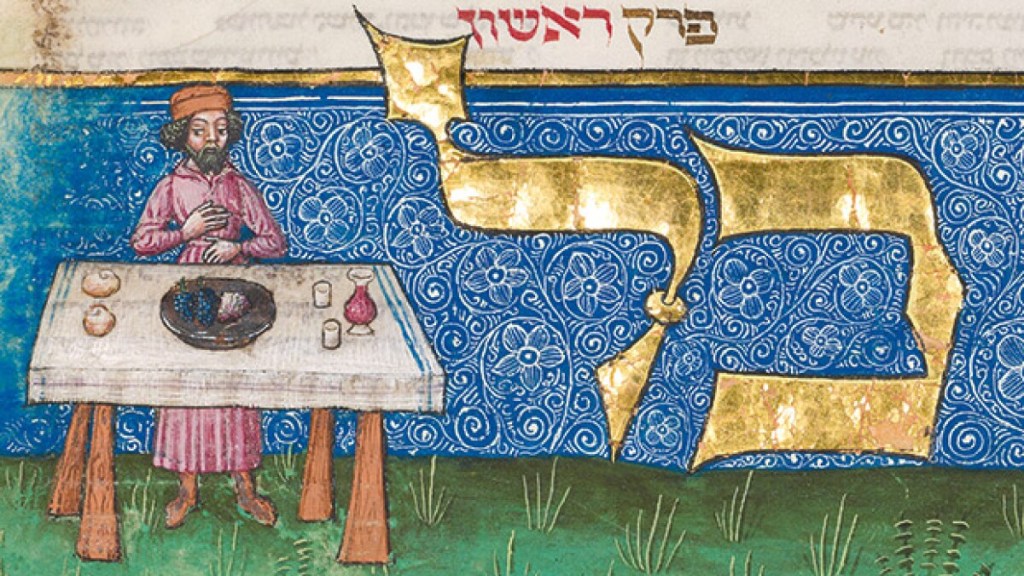 Painting of Italian Jew celerating Shabbat during the middle ages